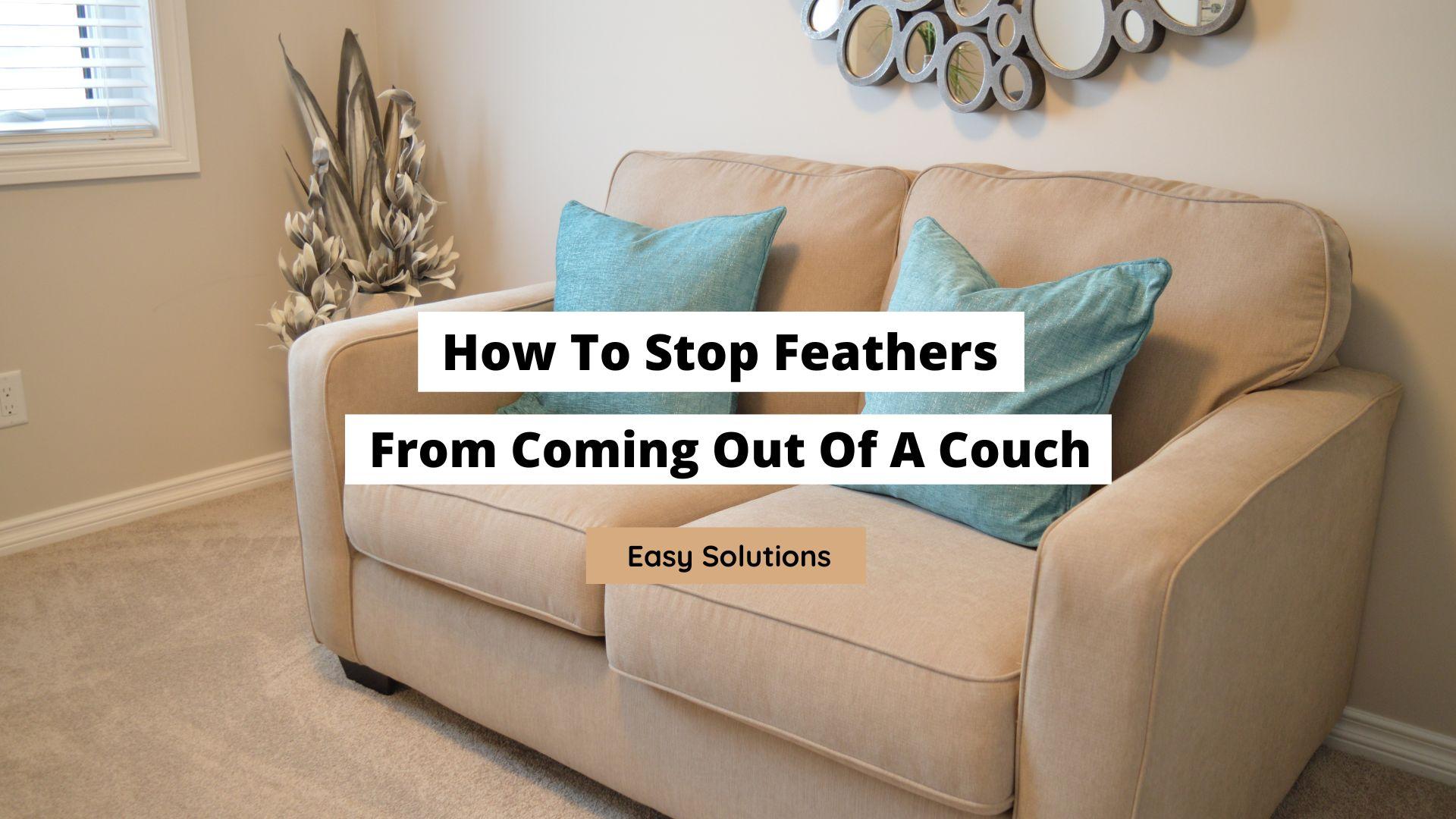 How To Stop Feathers From Coming Out Of A Couch