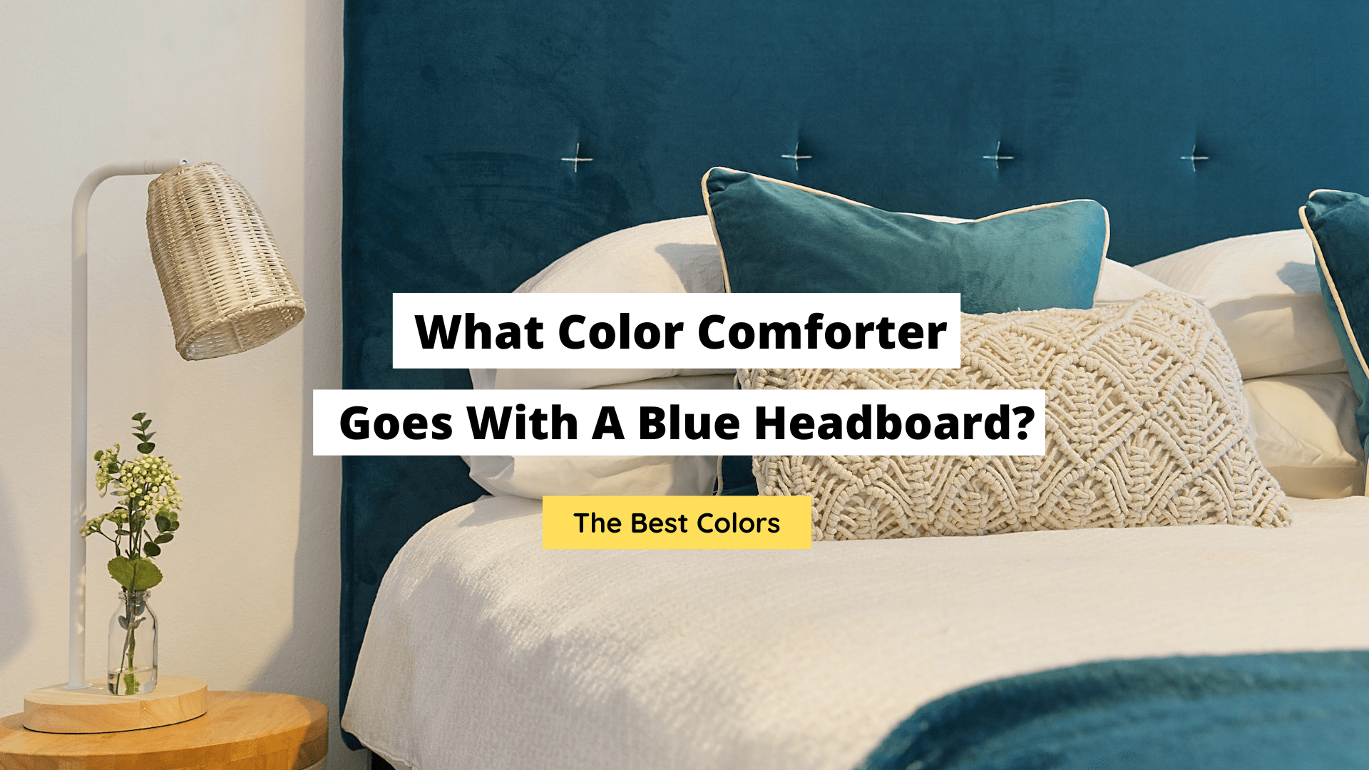 What Color Comforter Goes With A Blue Headboard