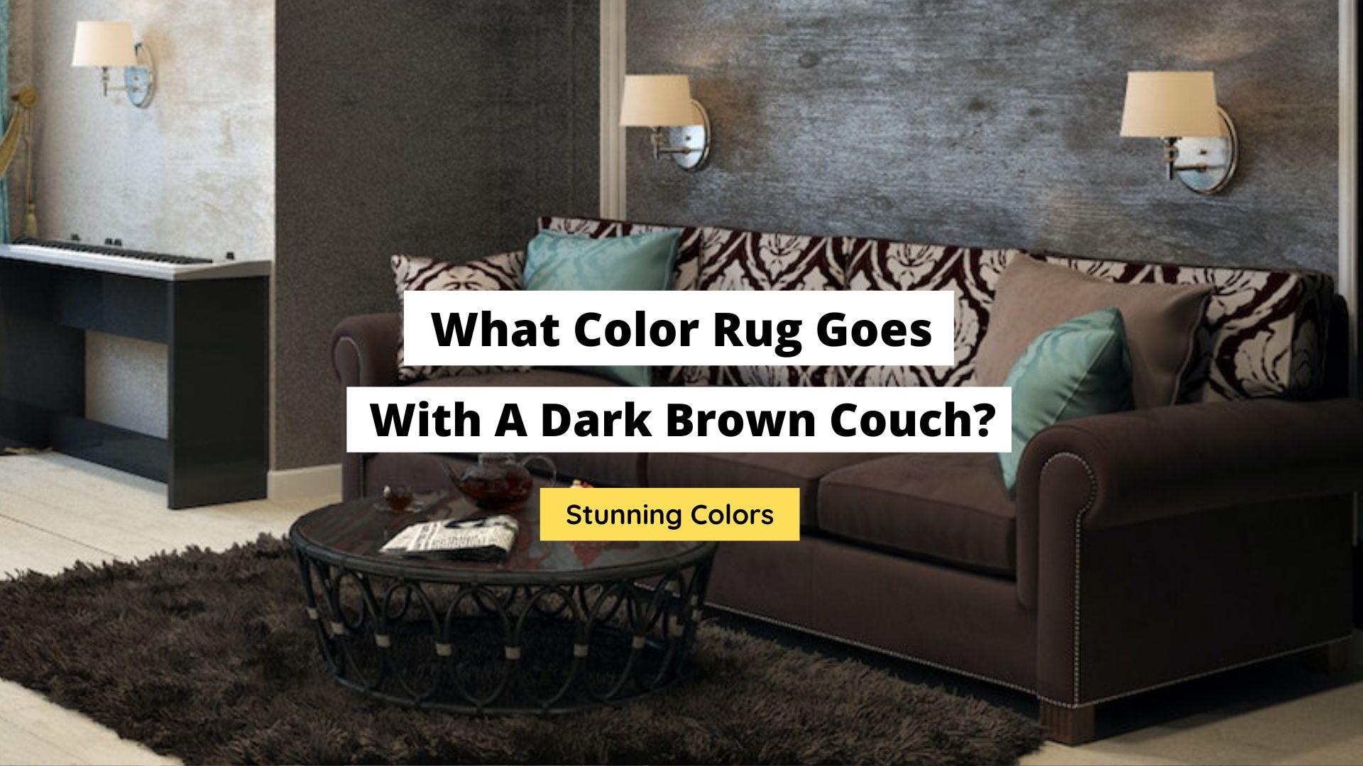 What Color Rug Goes With A Dark Brown Couch
