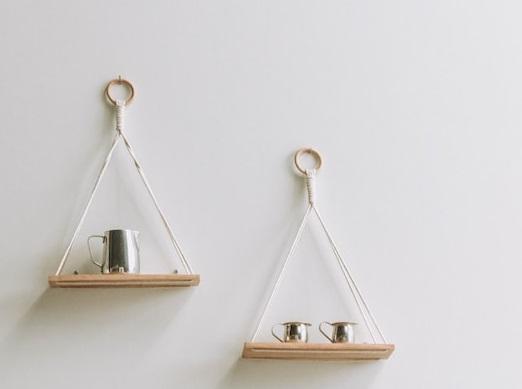 hanging rope shelves ideas