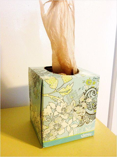 Tissue Box Into A Plastic Bag Storage