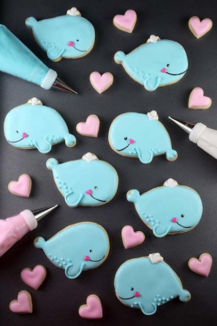  Whale Valentine Cookies