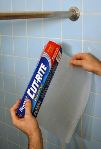 wax paper to clean shower rod