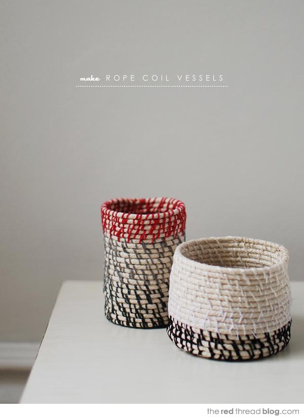 DIY Coiled Rope Desk Accessories