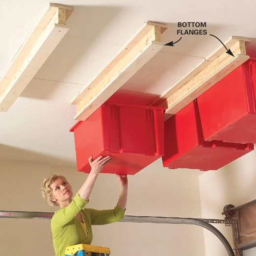 Sliding Storage Boxes On Your Ceiling