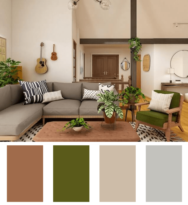 colors that go with green and brown ideas