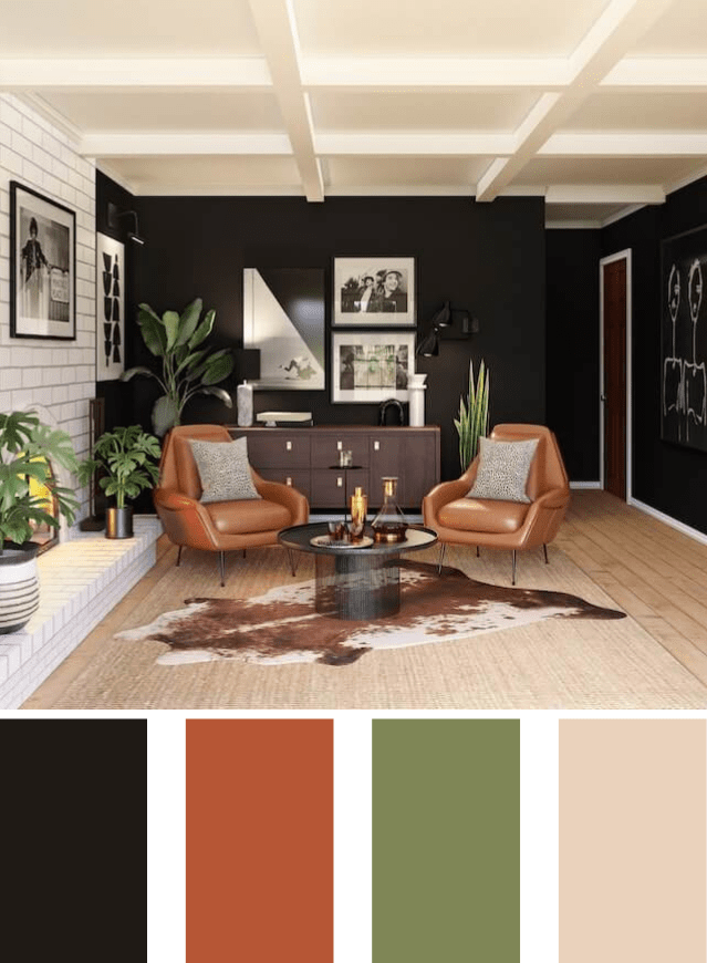 green brown and black color scheme