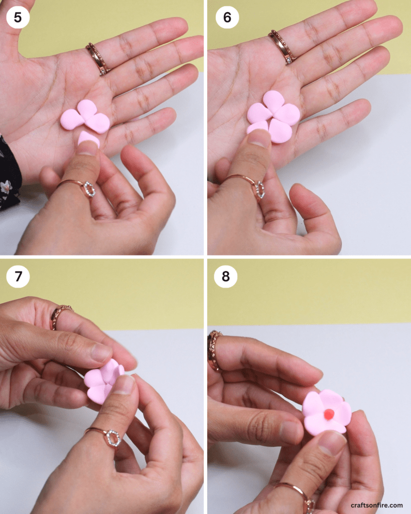 how to make clay flowers