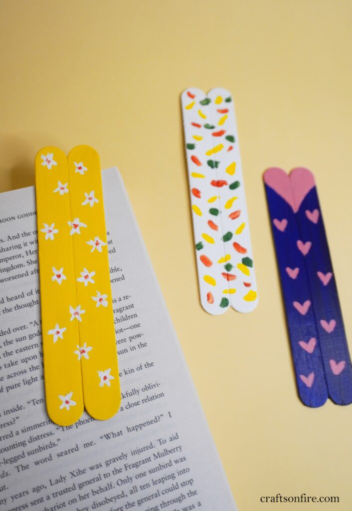 diy popsicle stick bookmarks