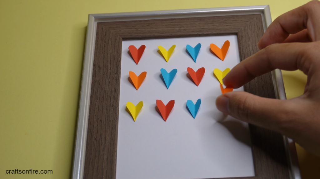 how to make framed heart artwork
