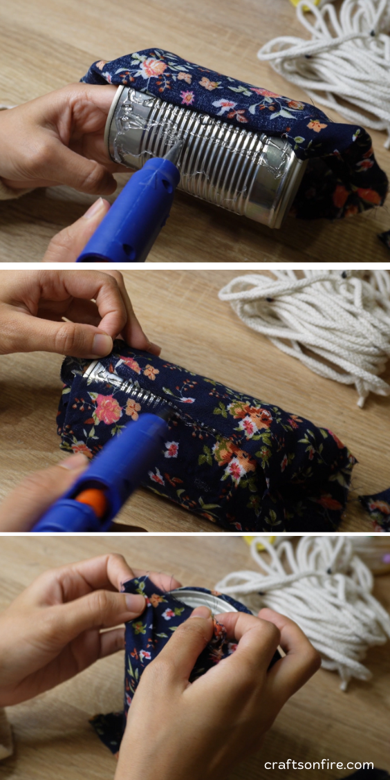 diy fabric pen holder step 3