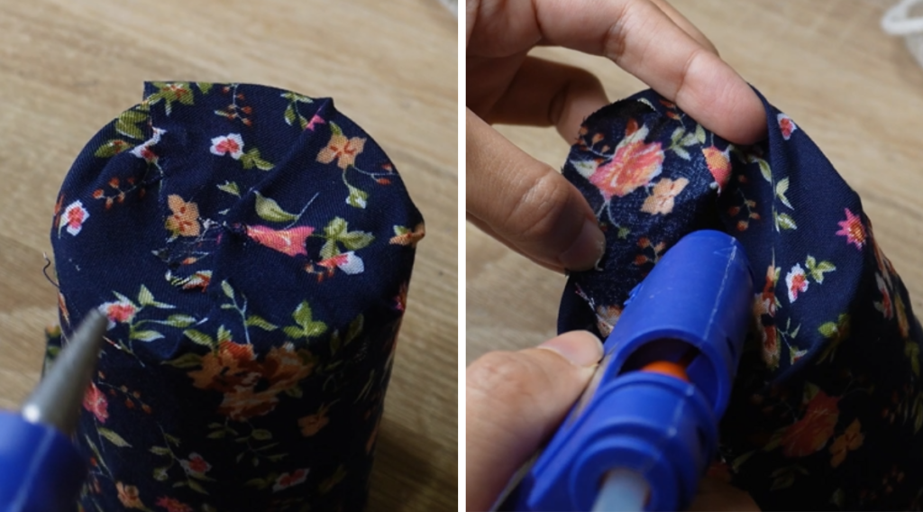 diy fabric pen holder step 4