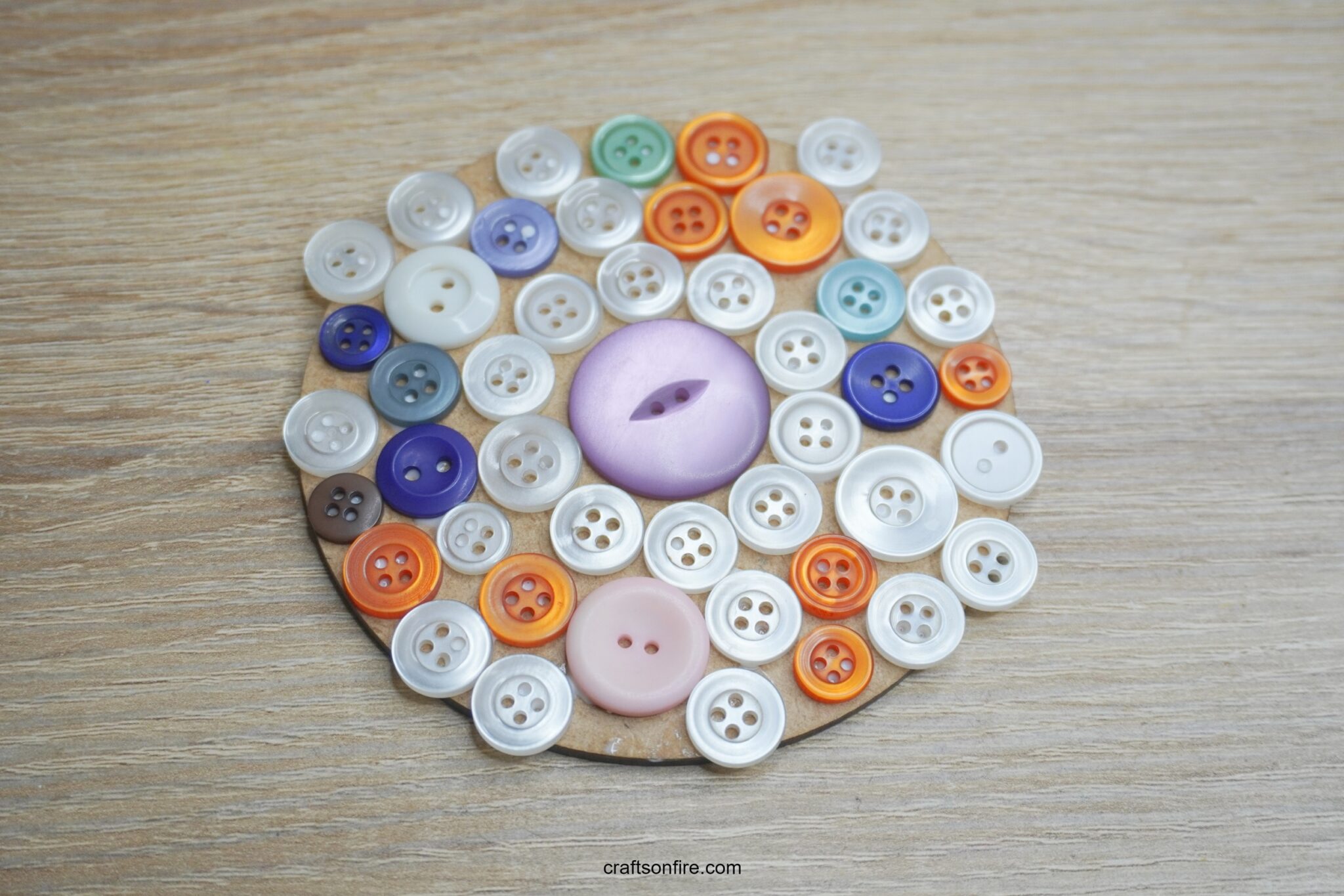 Pink Button Coaster How To Make A Button Coaster - Craftsonfire