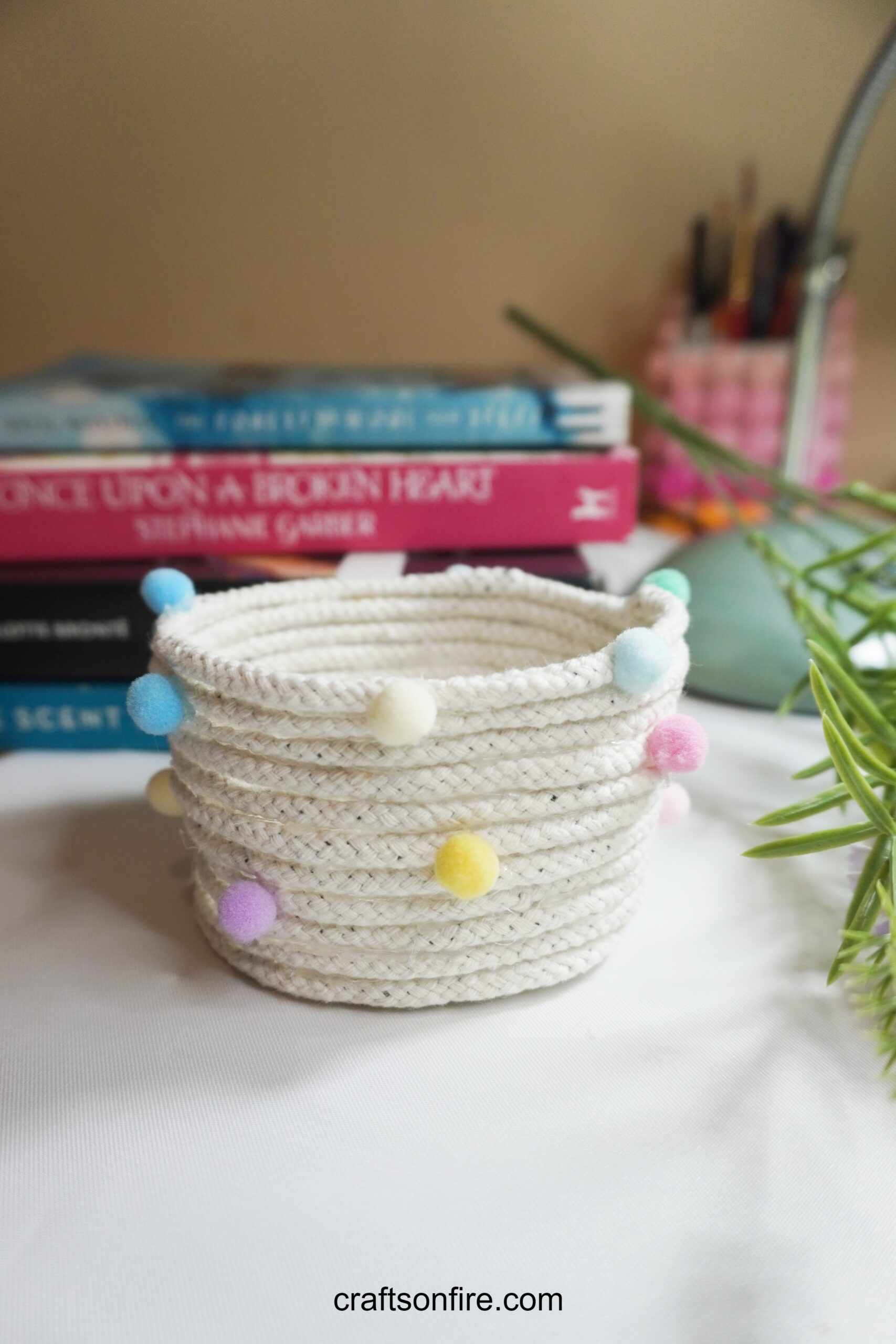 no sew woven rope basket tutorial
