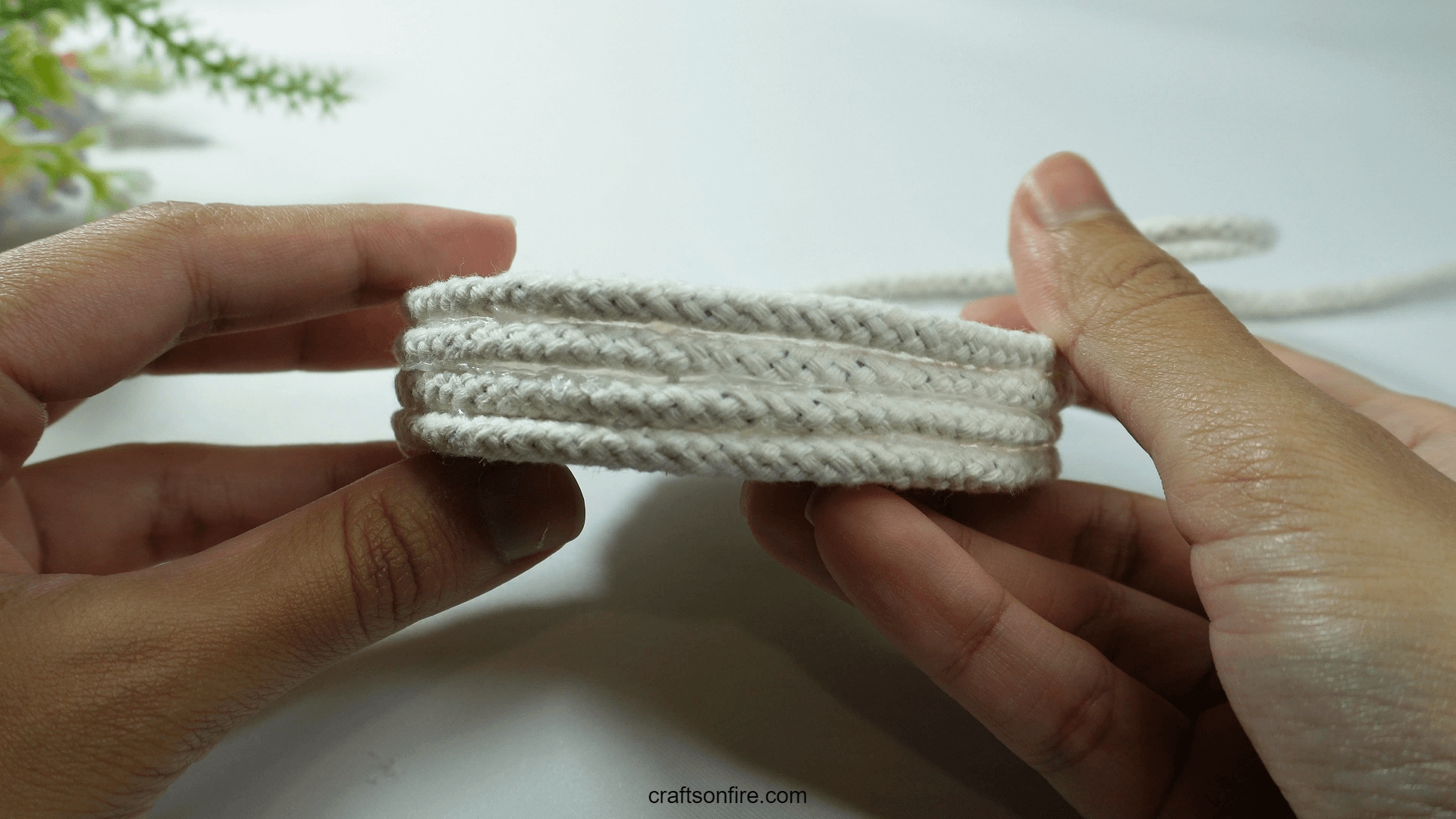 Small Rope Make DIY Pom Pom Rope Basket - Craftsonfire