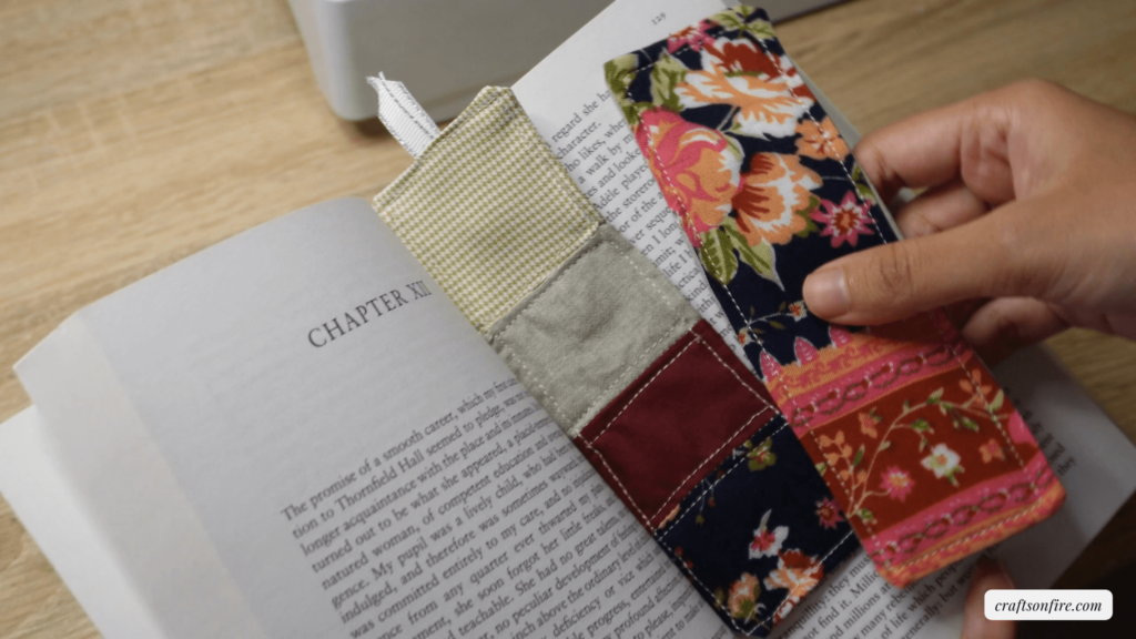 how to sew fabric bookmark