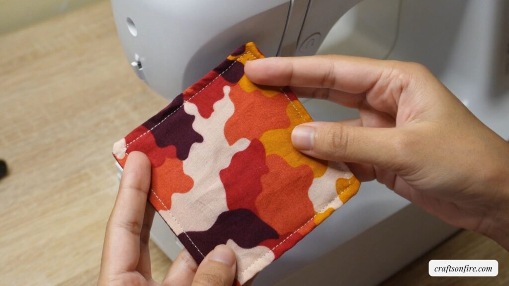 how to sew fabric coaster step 5