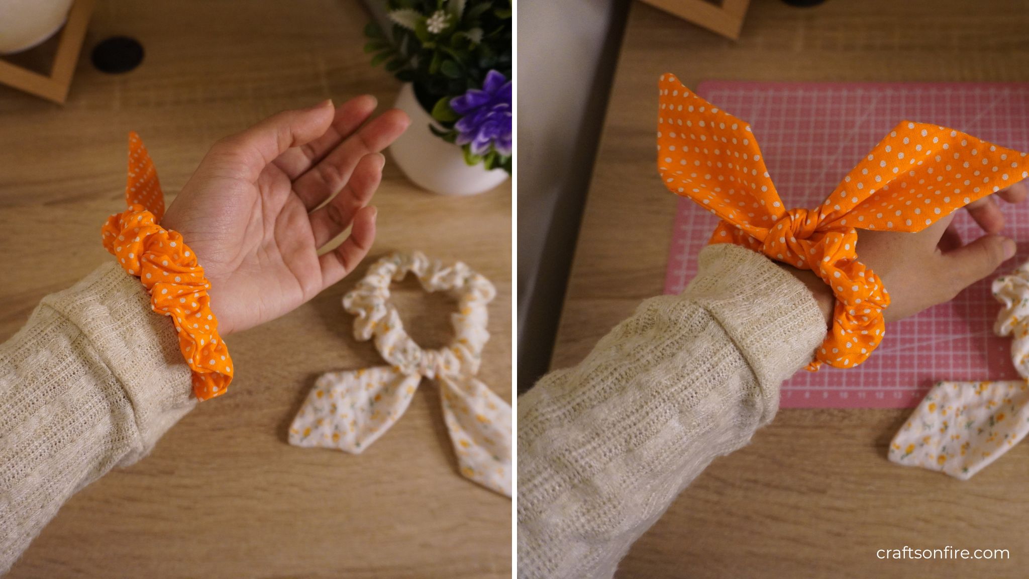 bow scrunchie sewing guide
