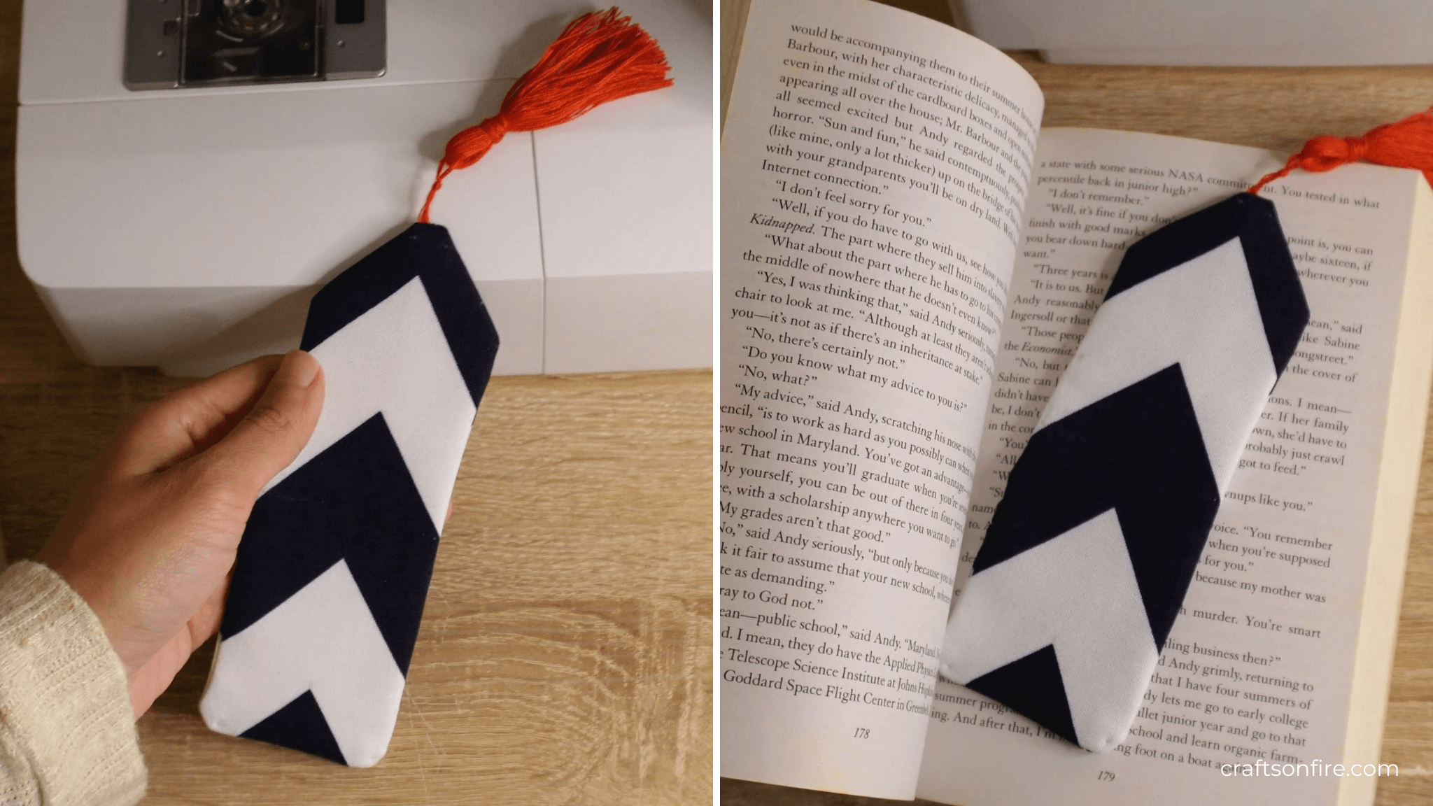 tassel bookmark sewing tutorial