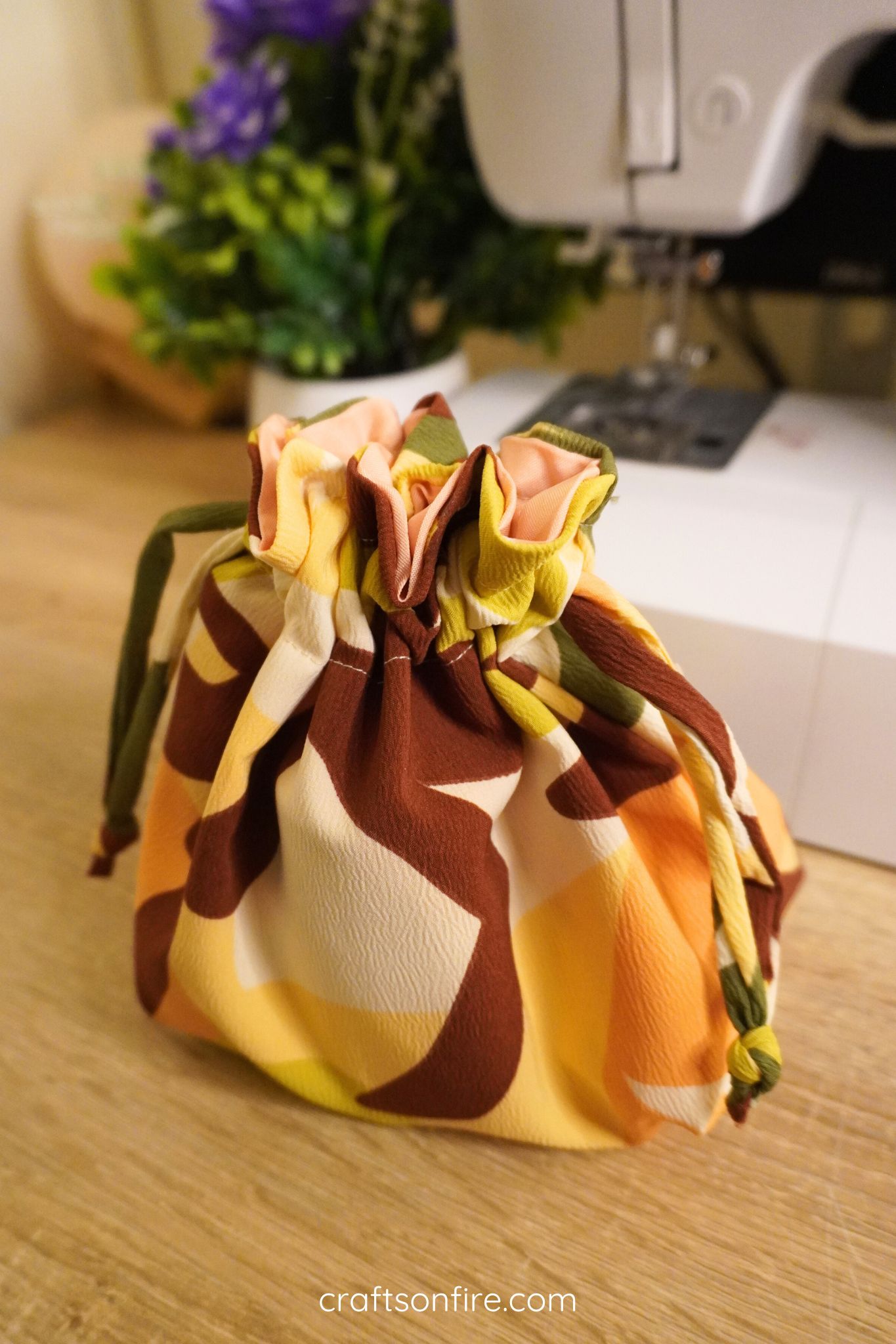 drawstring bag step by step tutorial