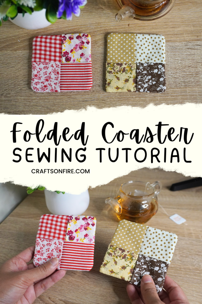 folded coaster sewing tutorial and pattern