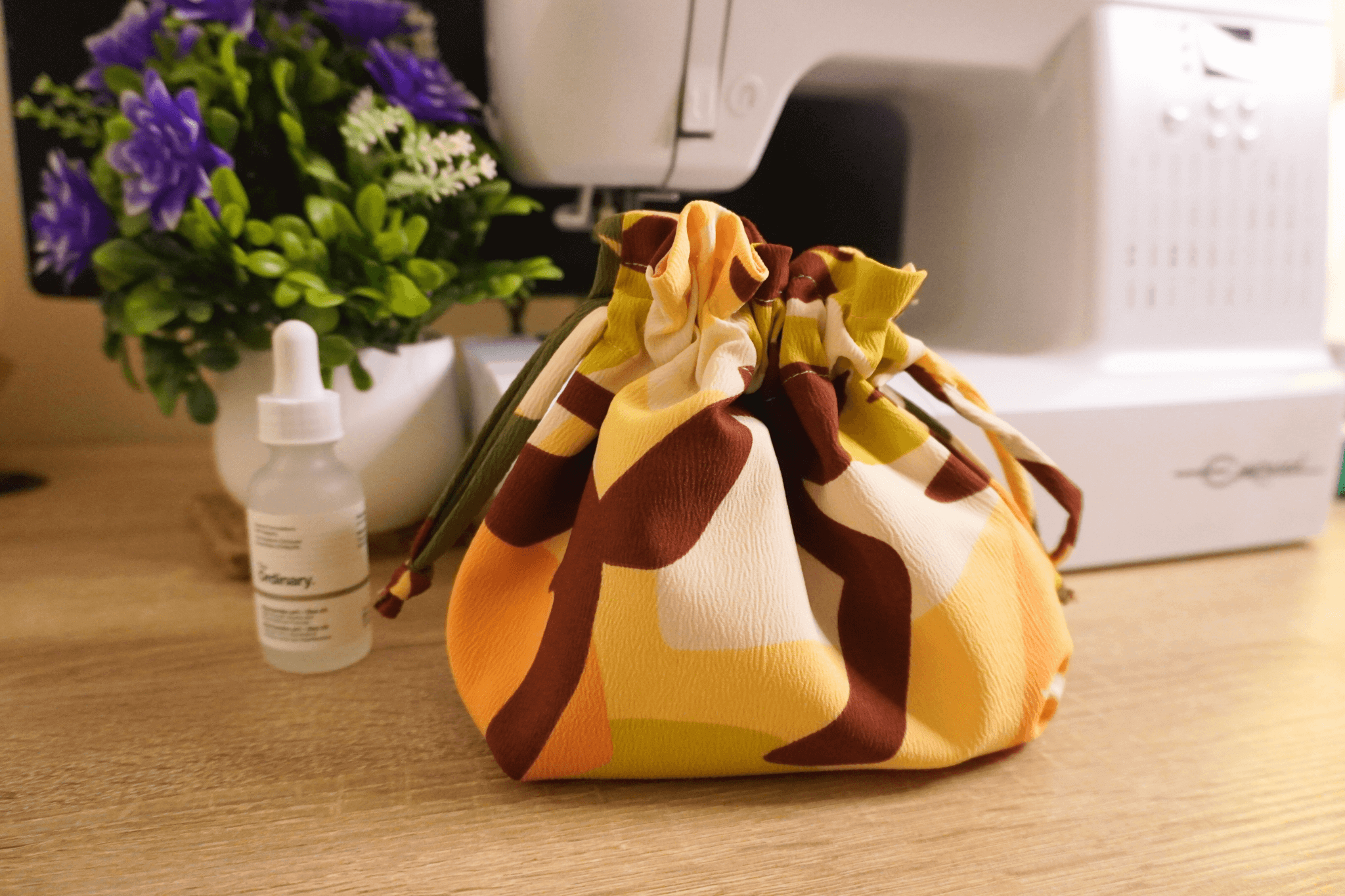 how to sew a drawstring bag