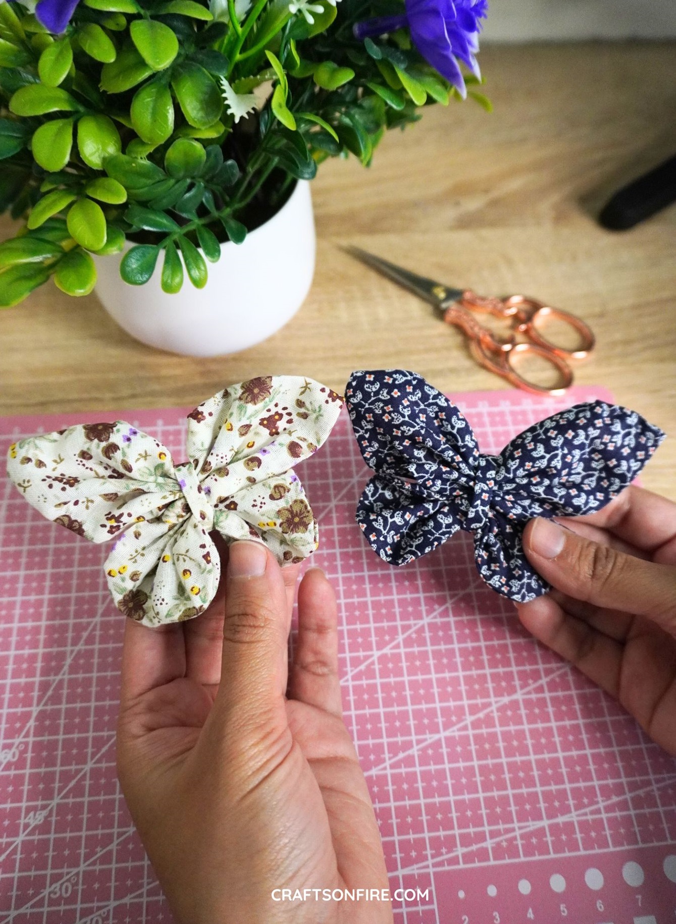 how to sew fabric butterflies