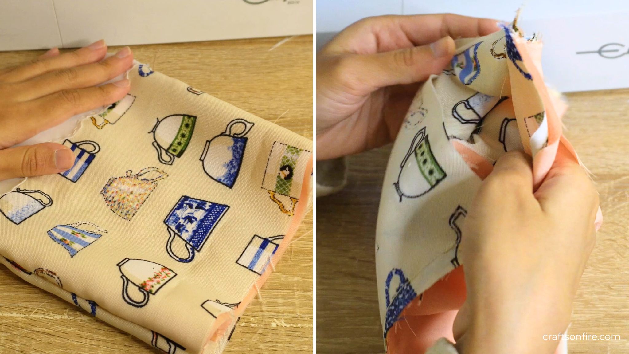 Turning the bag inside out