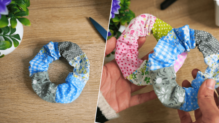 DIY Patchwork Scrunchie (Sewing Guide)