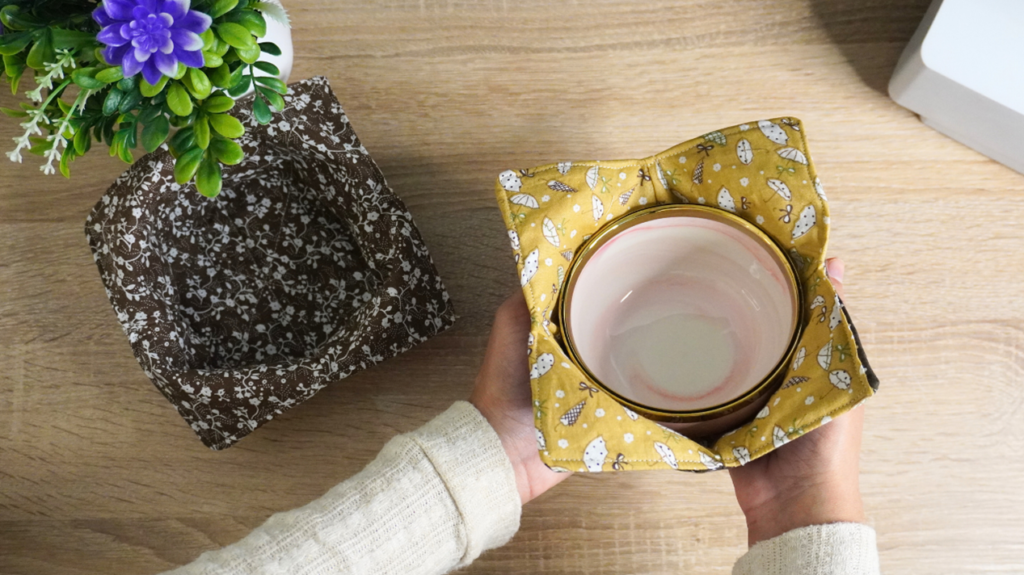 microwave bowl cozy tutorial