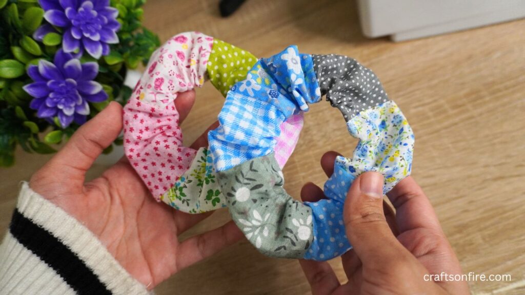 diy patchwork scrunchies