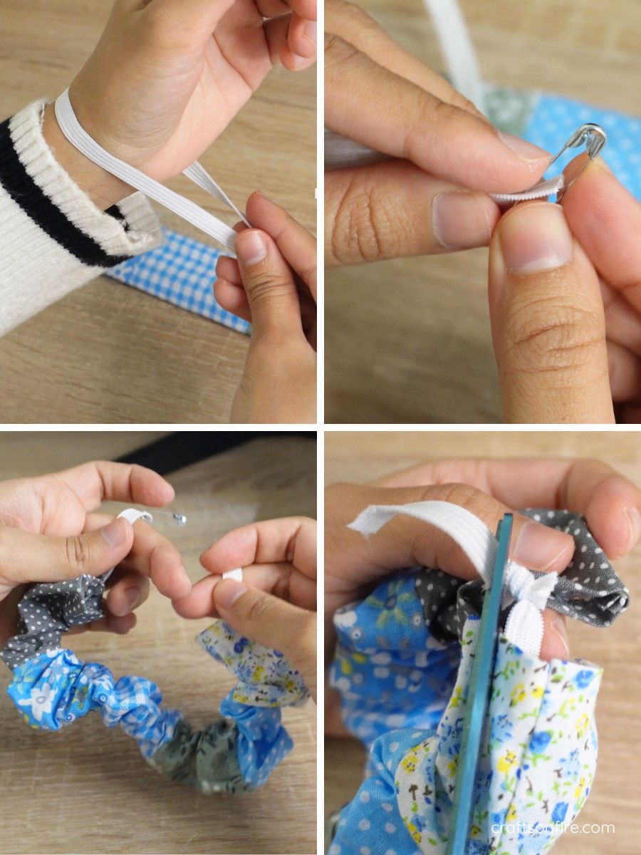 patchwork scrunchie step 5