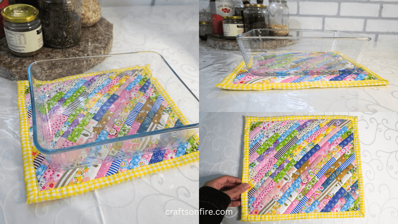 patchwork hot pad step by step guide