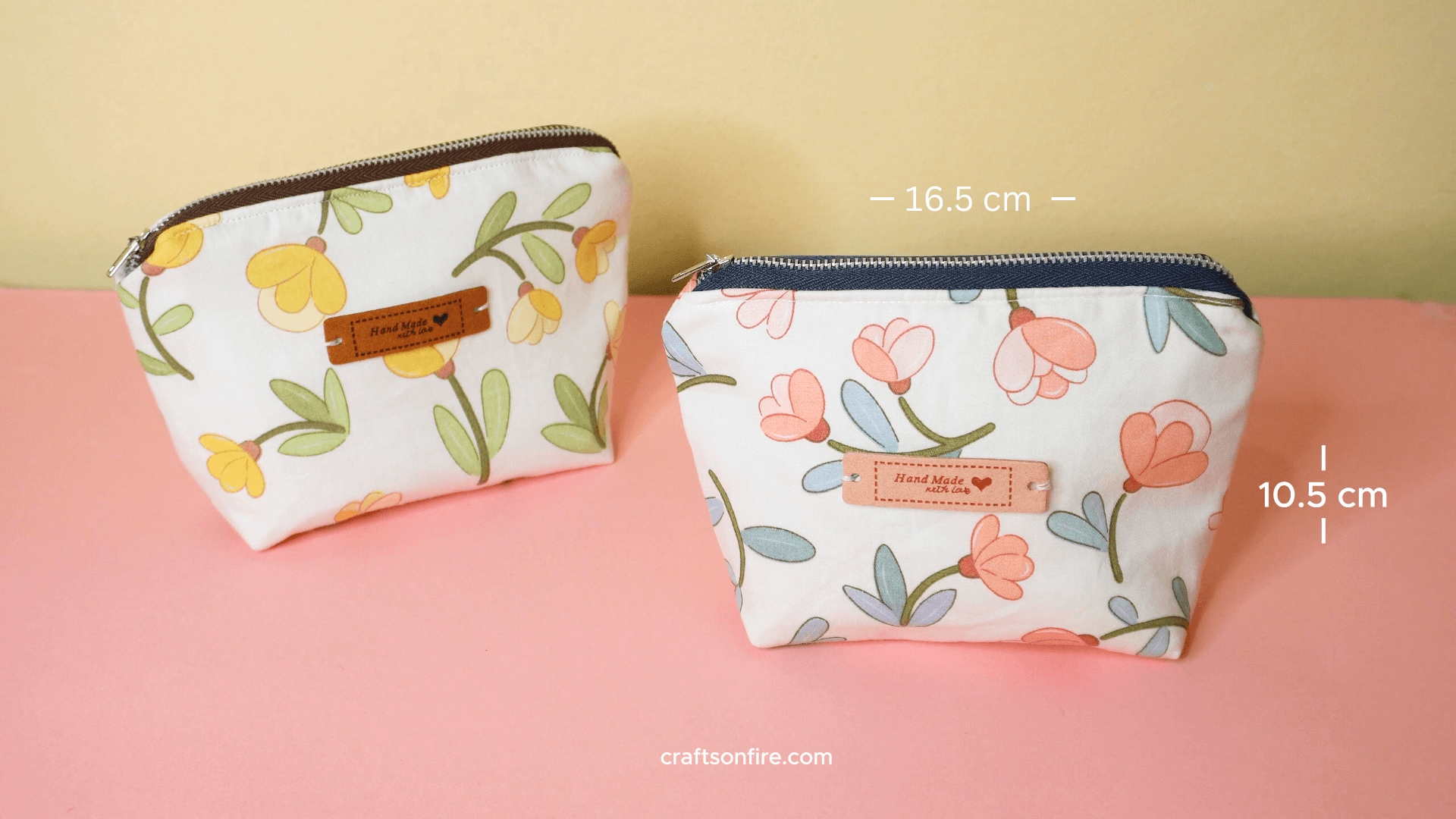 diy zipper pouch measurements