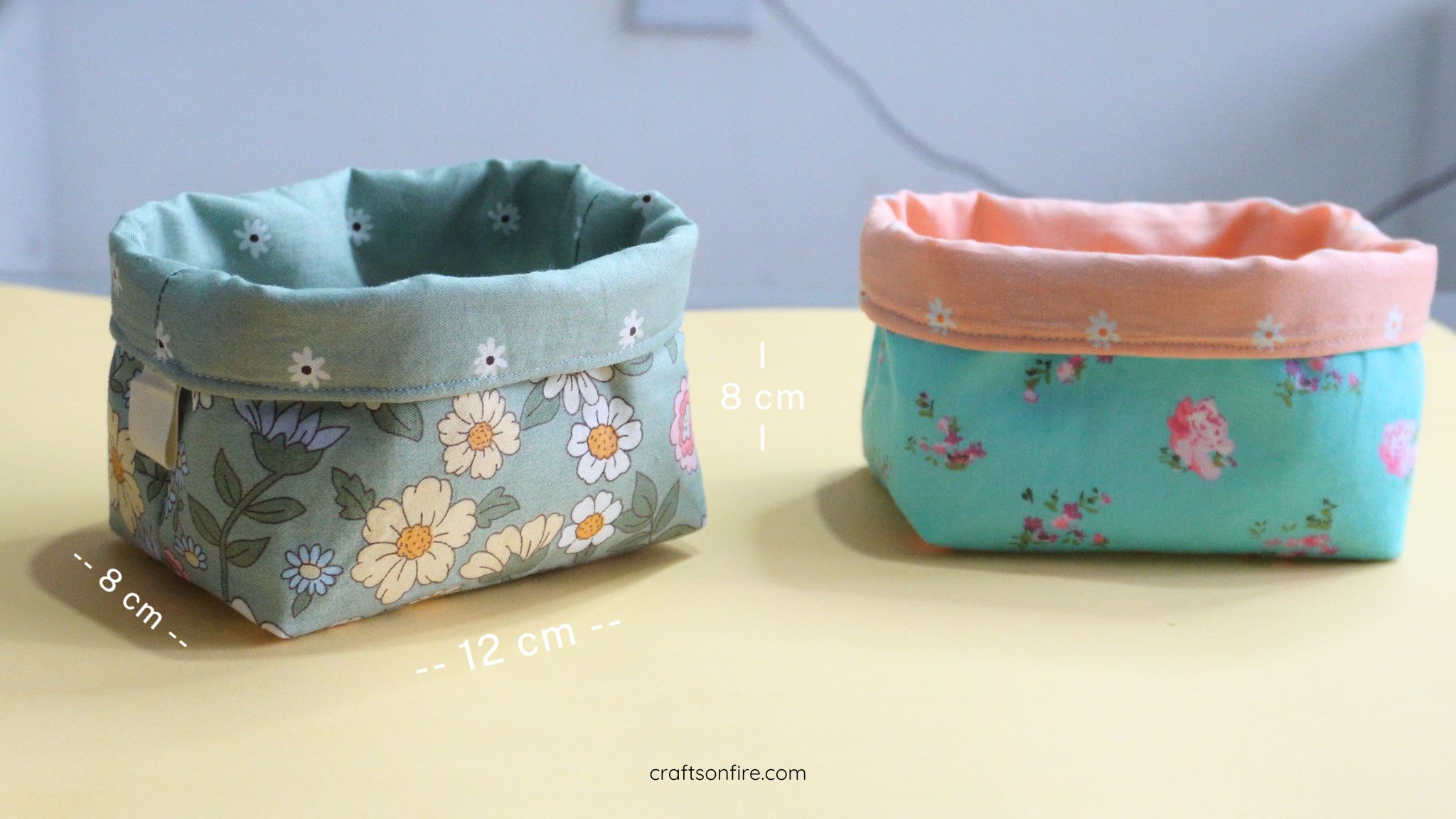 fabric basket measurements