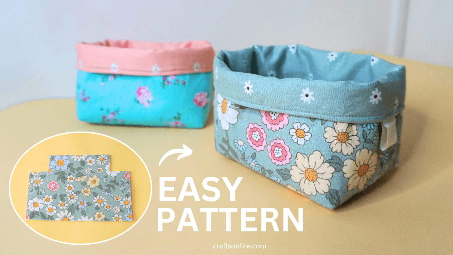 how to sew fabric baskets step by step