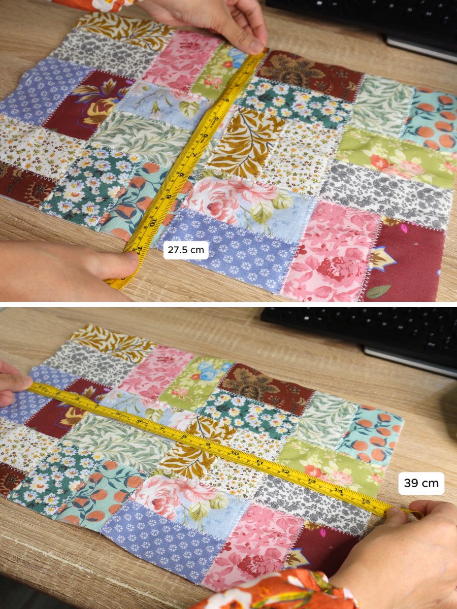 patchwork basket step 4