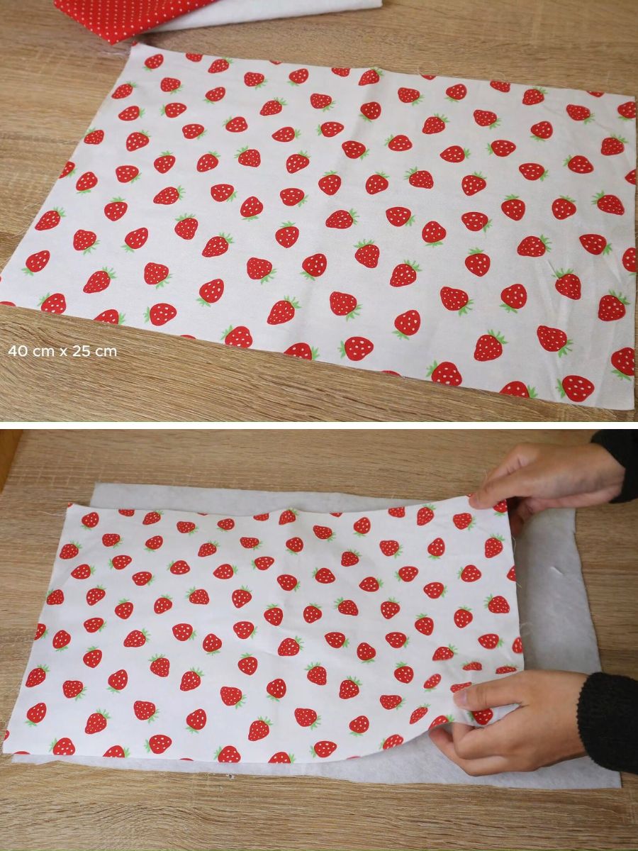 strawberry pouch step 1