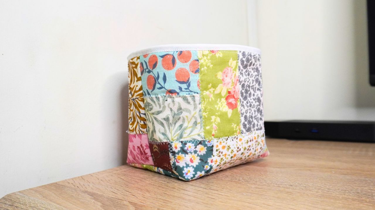 how to sew a patchwork basket