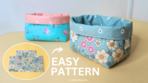 fabric basket sewing pattern