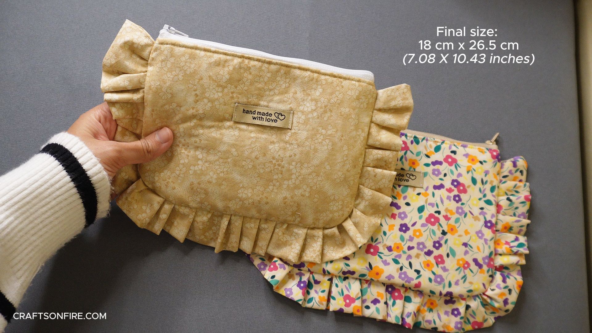 ruffle pouch sewing tutorial