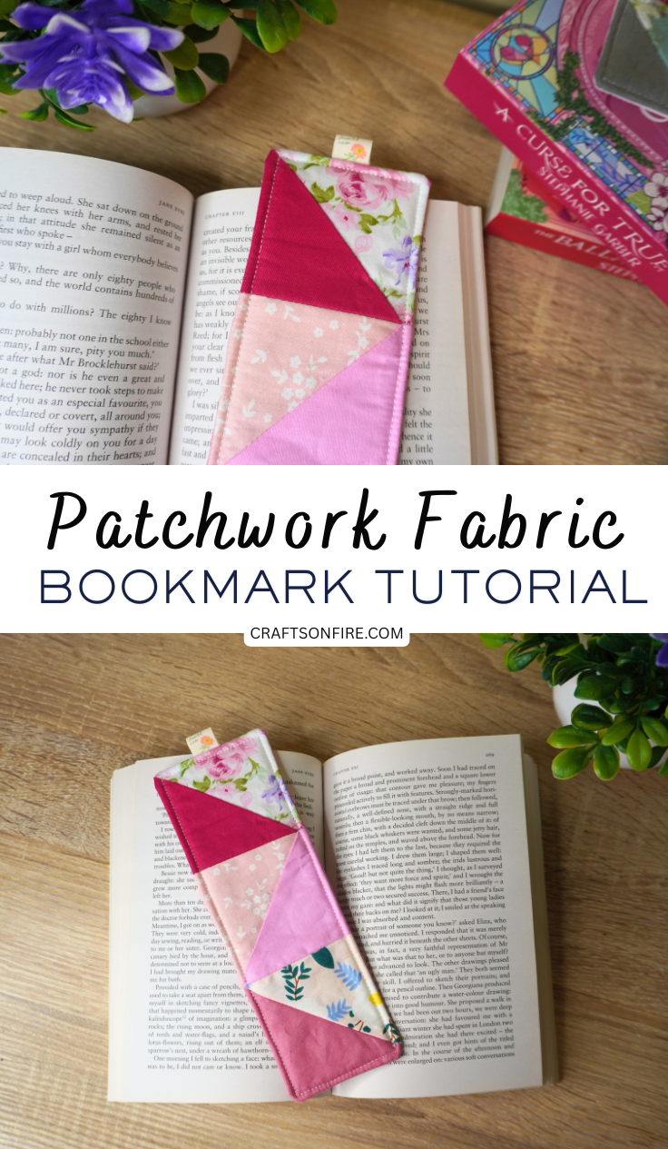diy patchwork fabric bookmark