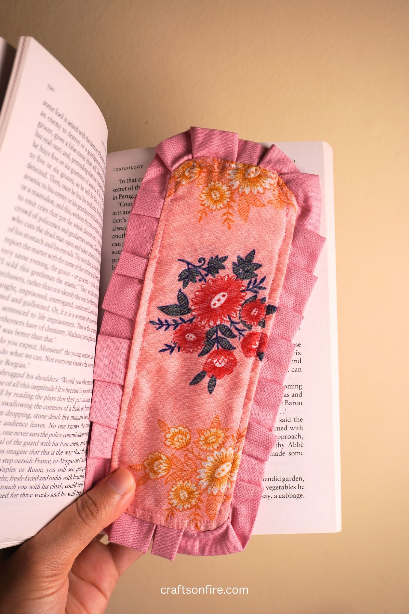 handmade fabric bookmarks
