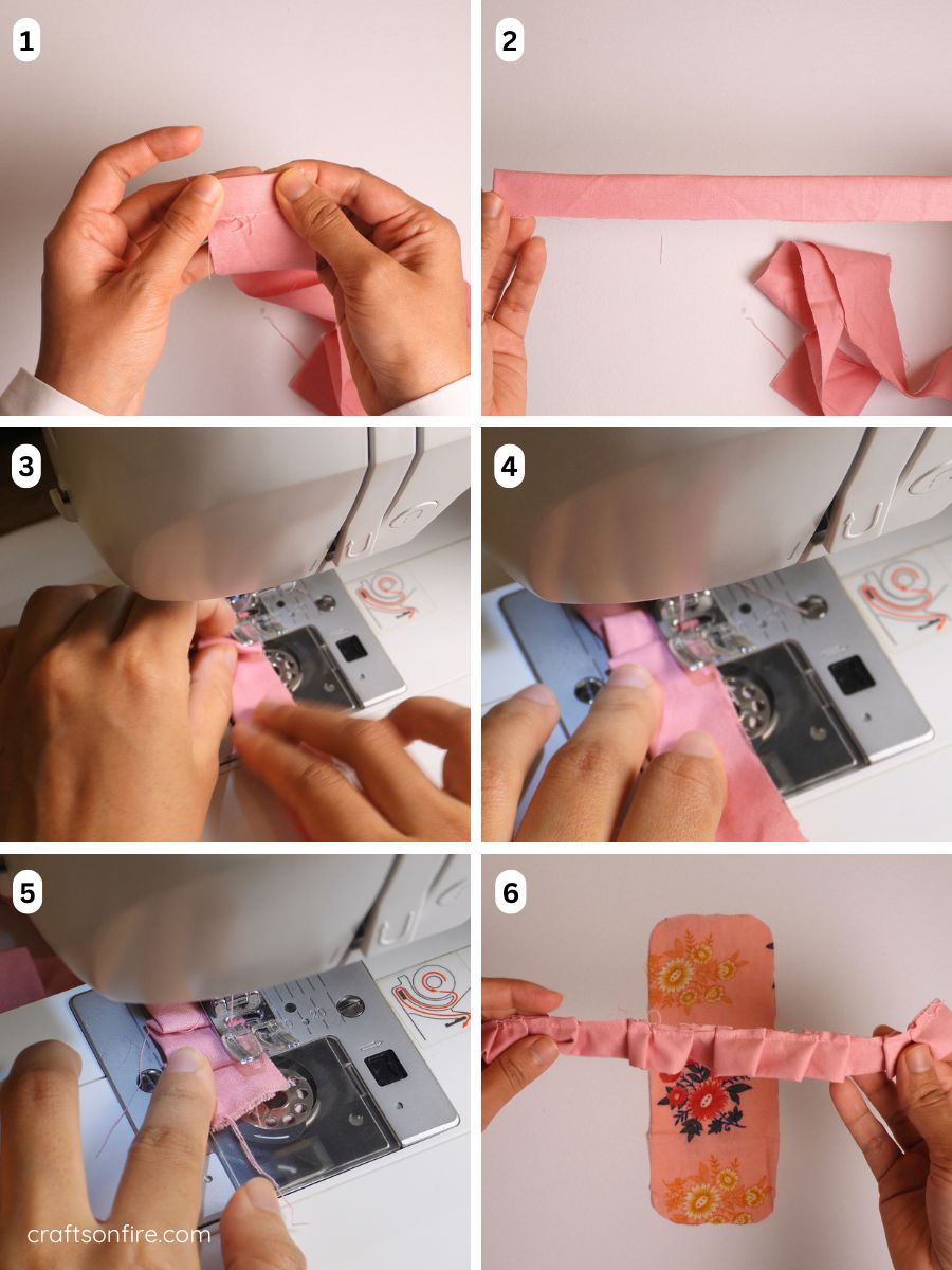 ruffle bookmark part 1