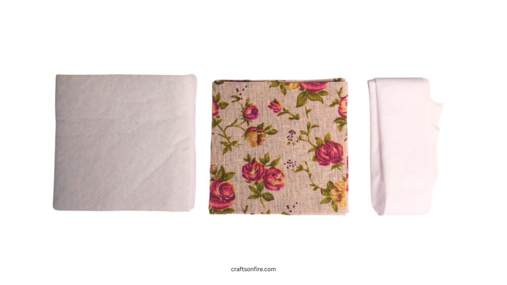 ruffle fabric coaster supplies