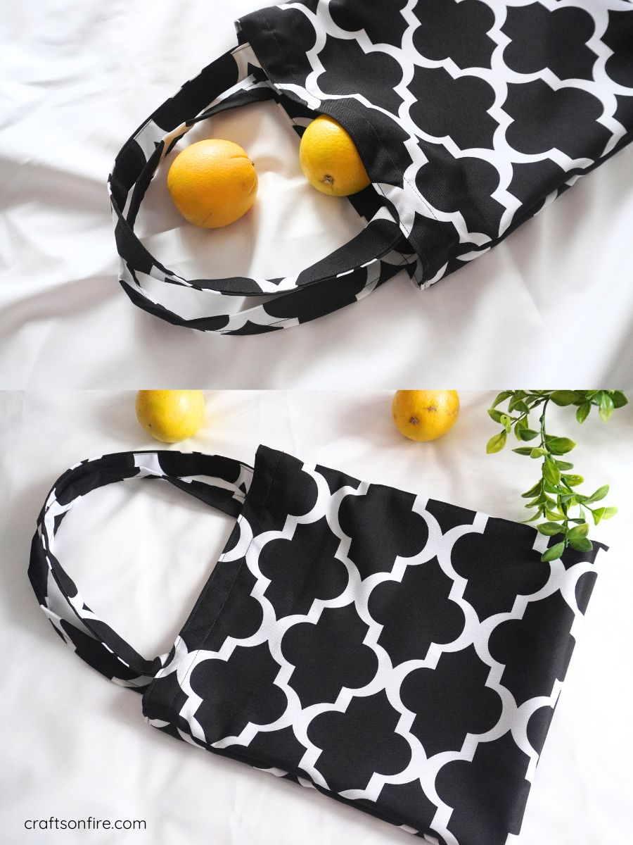 unlined tote bag sewing tutorial