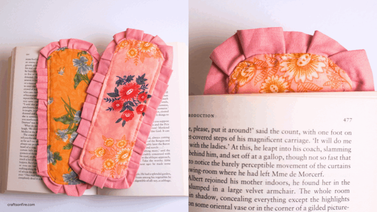 Handmade Ruffle Fabric Bookmarks