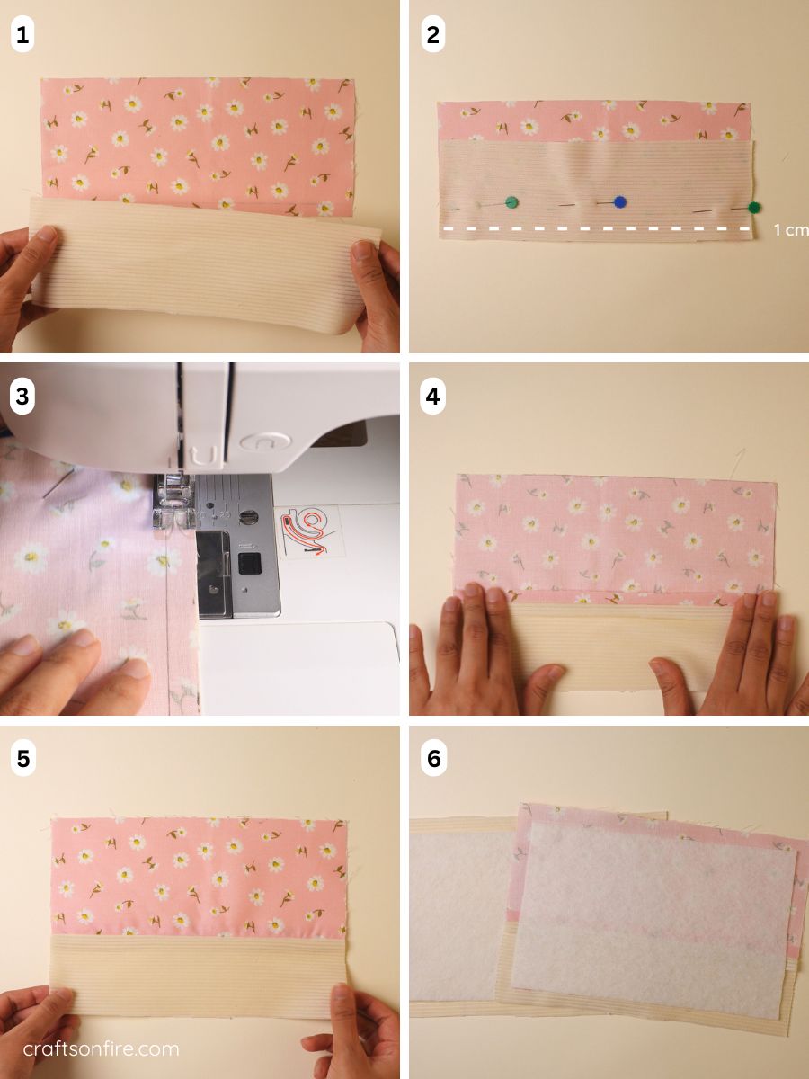 crossbody bag step 1