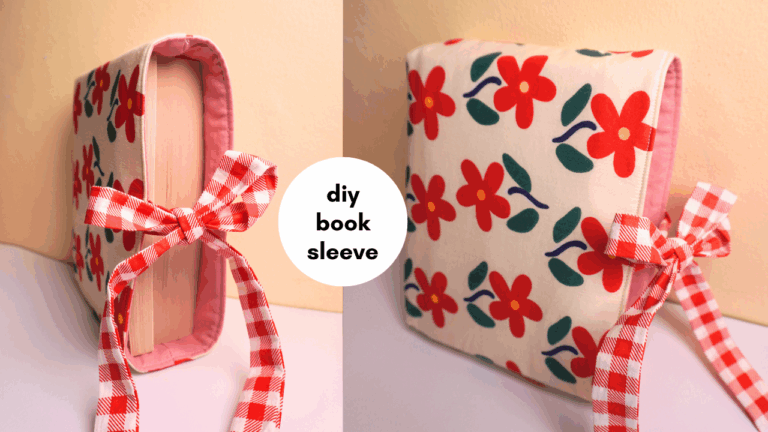 how to sew book sleeve with bow