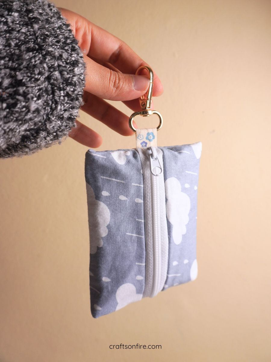 how to sew keyring pouch